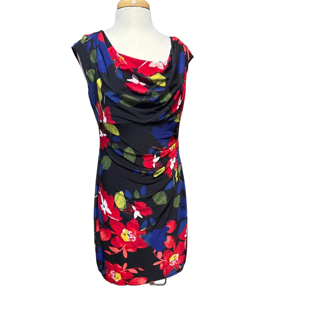Women's Lauren Ralph Lauren Floral Dress Size M Black Red